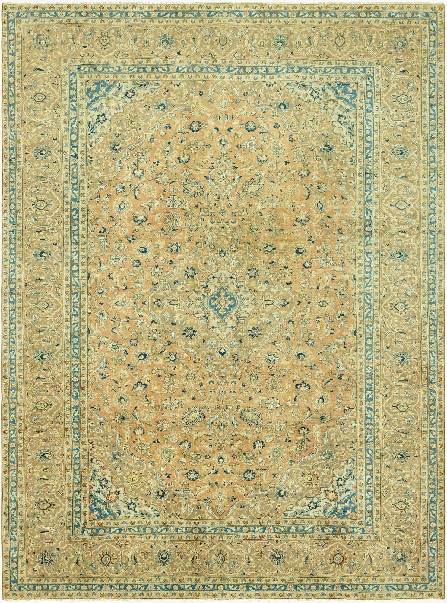  9' 6 x 13'  Hand Knotted Ultra Vintage Persian Wool Rug