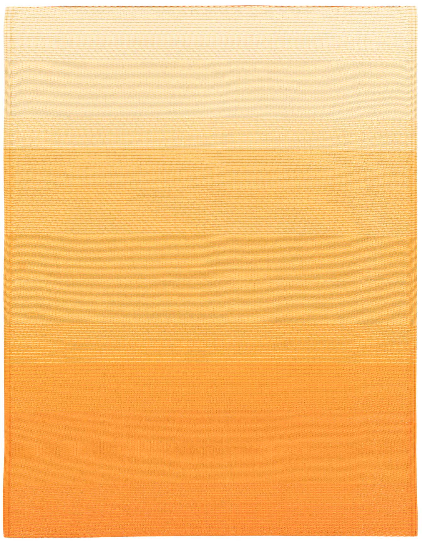A 4x6 rectangular rug with a modern orange ombre design, transitioning from light yellow-orange to deep orange.