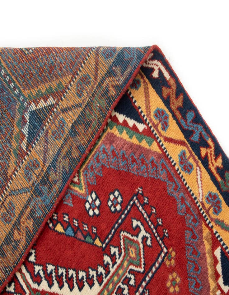 Detail image of  3' 5 x 4' 11  Hand Knotted Yalameh Persian Wool Rug