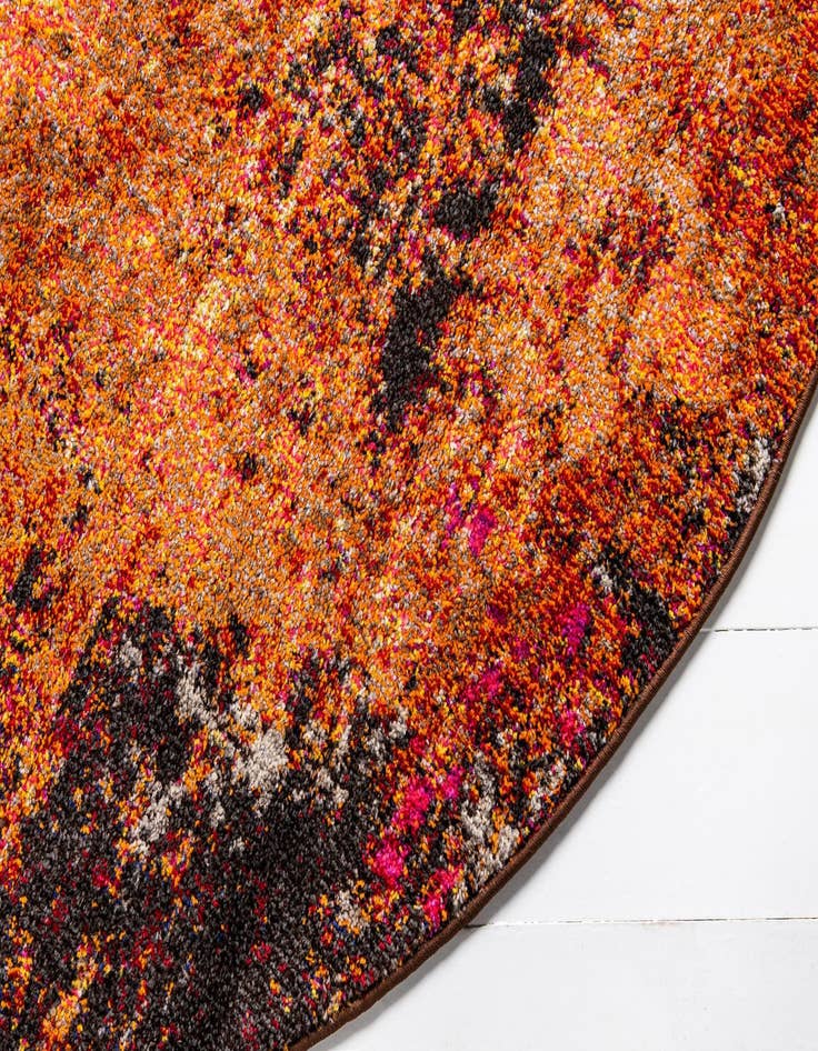 Detail image of  8' x 8'  Washable Hyacinth Round Rug