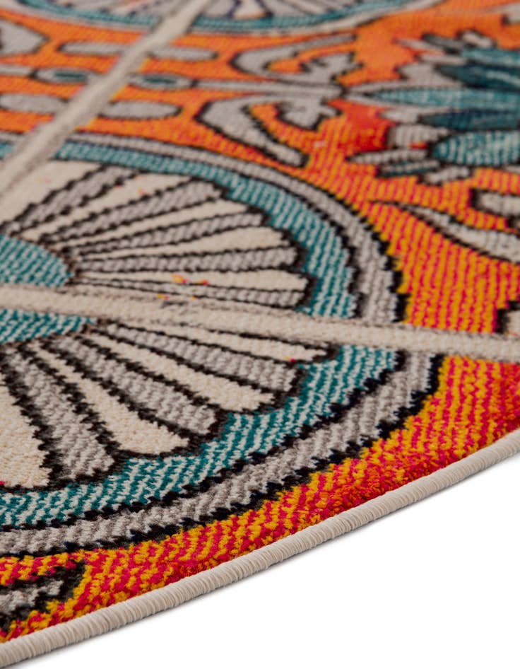 Detail image of  8' x 8'  Washable Hyacinth Round Rug