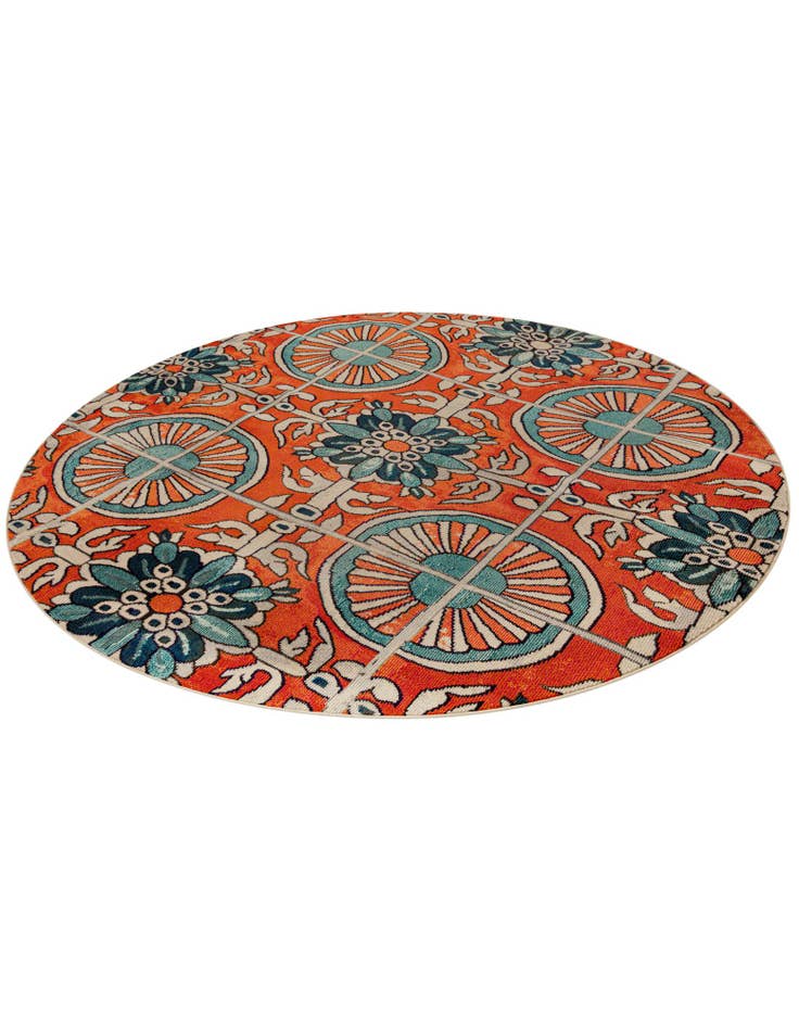 Detail image of  8' x 8'  Washable Hyacinth Round Rug
