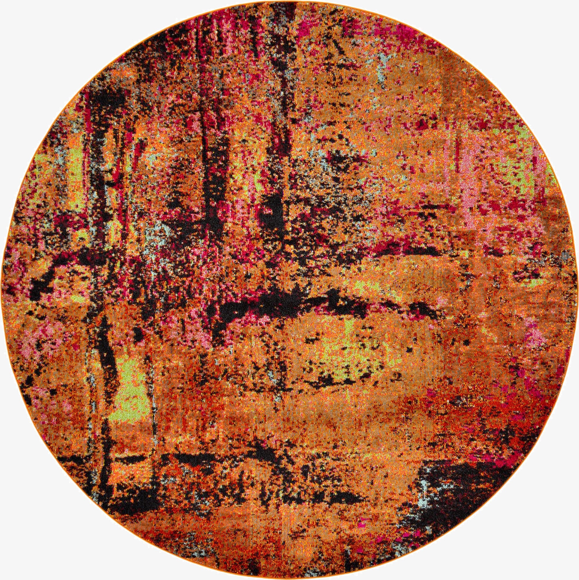  8' x 8'  Washable Hyacinth Round Rug