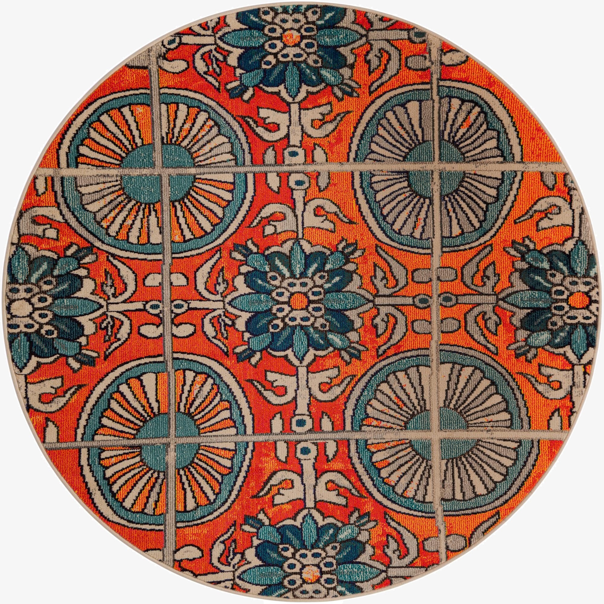  6' x 6'  Washable Hyacinth Round Rug