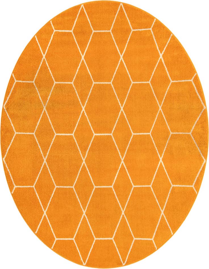 Detail image of 7' 10 x 7' 10 Lattice Frieze Round Rug