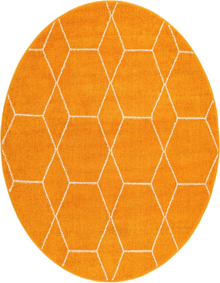 Detail image of 5' 3 x 5' 3 Lattice Frieze Round Rug