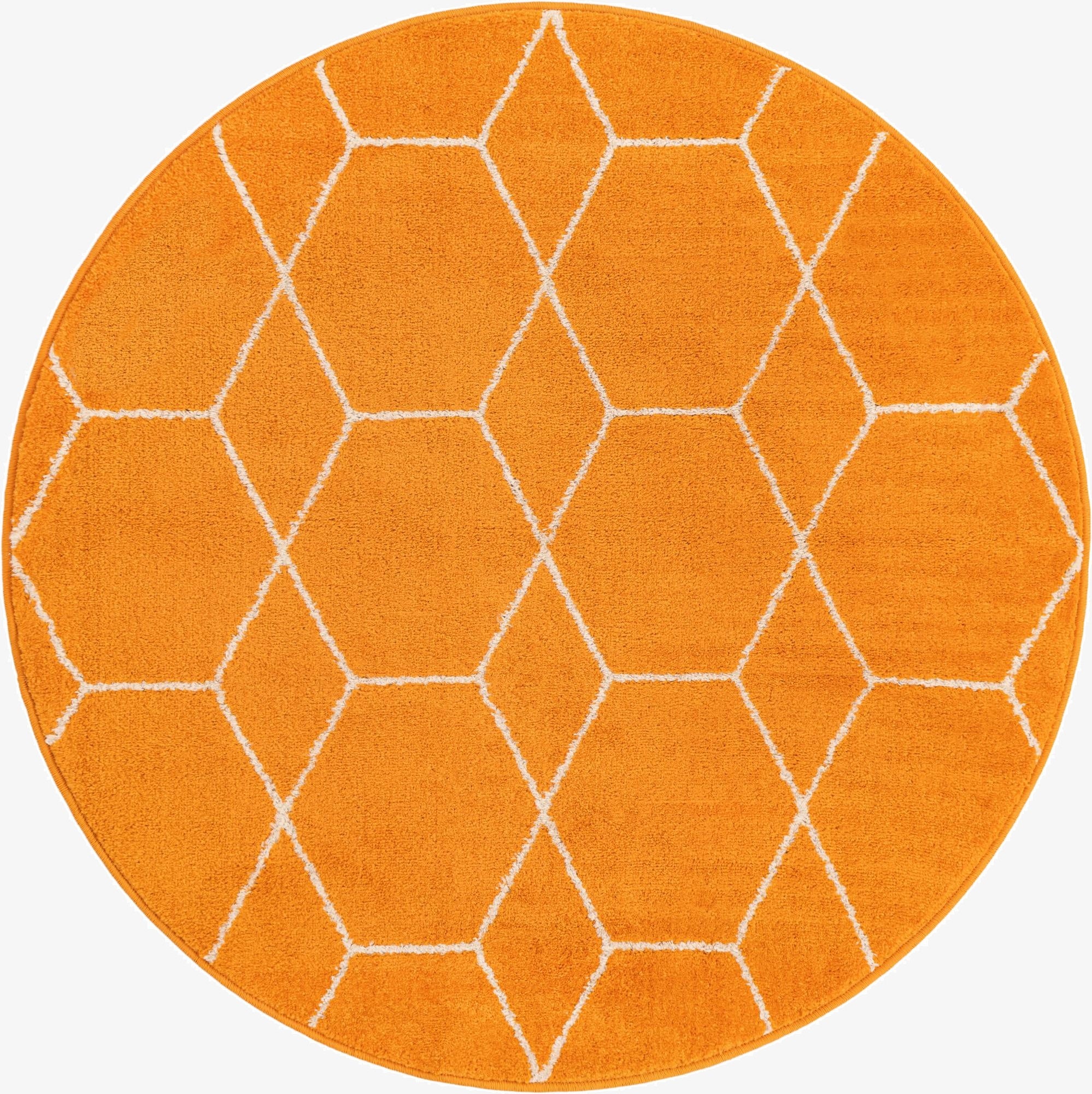  4' x 4' Lattice Frieze Round Rug