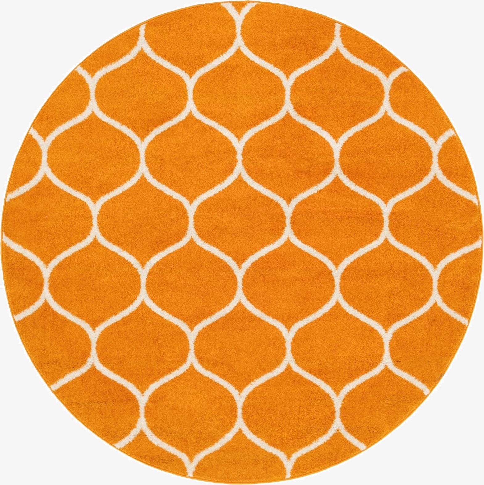  5' 3 x 5' 3 Lattice Frieze Round Rug