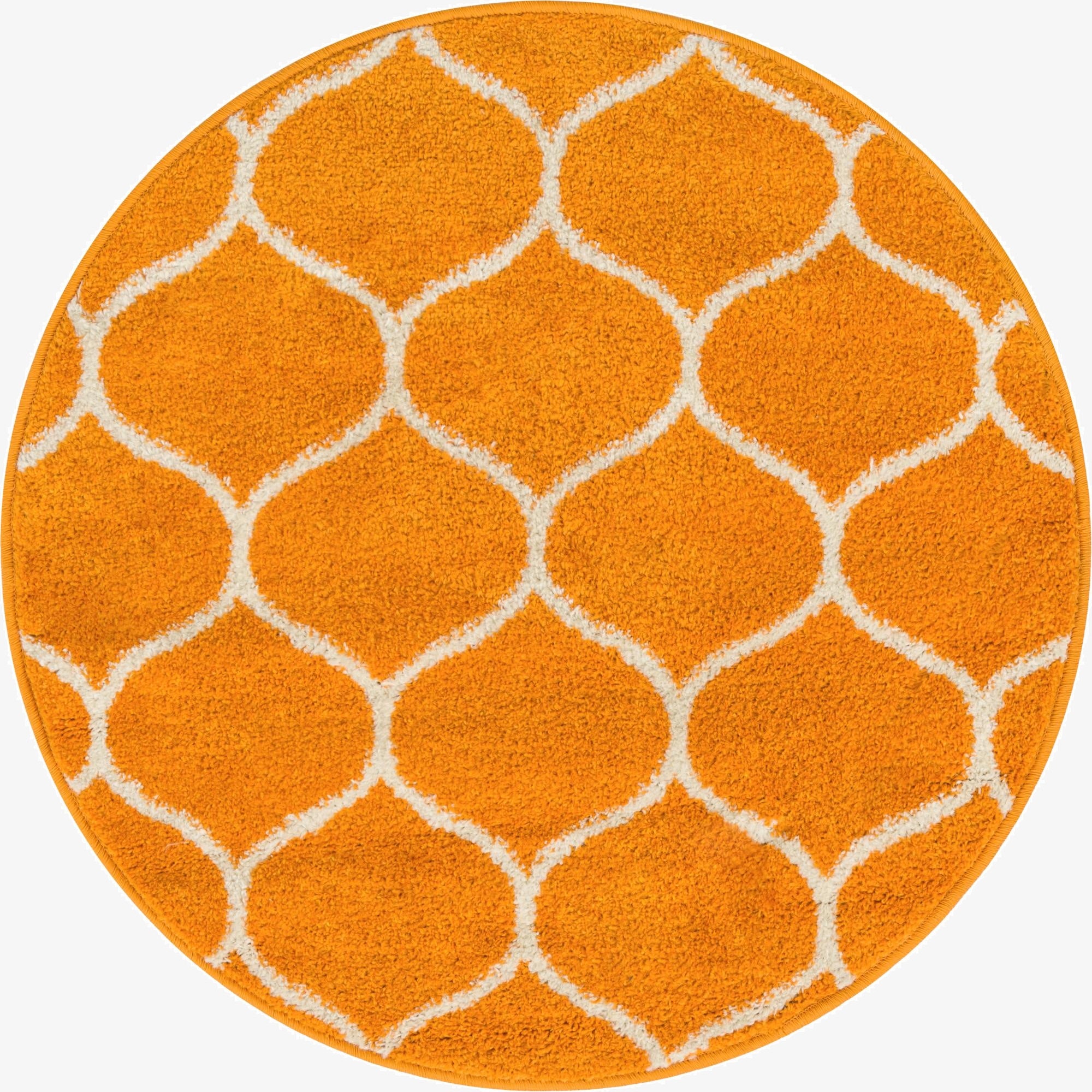  3' x 3' Lattice Frieze Round Rug