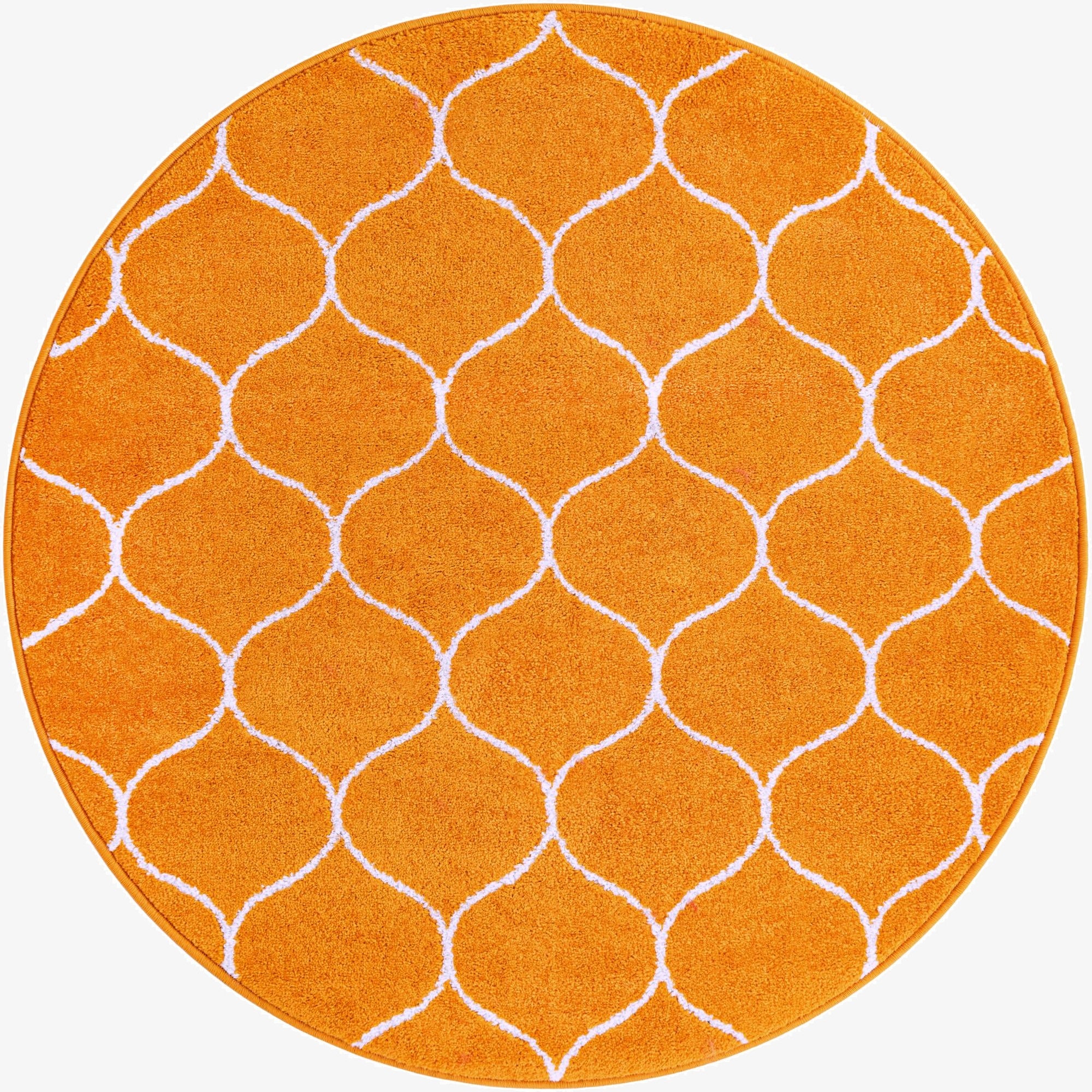  4' x 4' Lattice Frieze Round Rug
