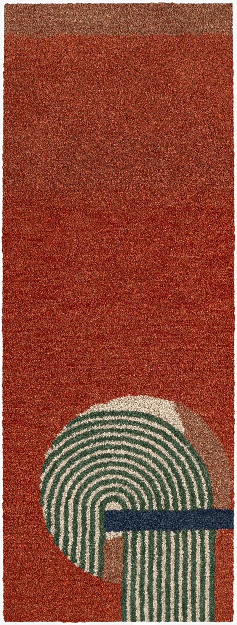  2' x 6' 1 Handtufted Wool Runner Rug