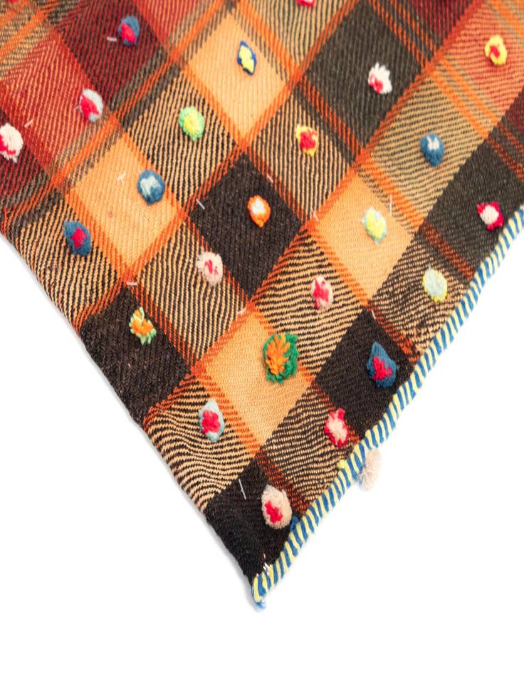 Detail image of  4' 6 x 8' 9 Jajim Wool Runner Rug