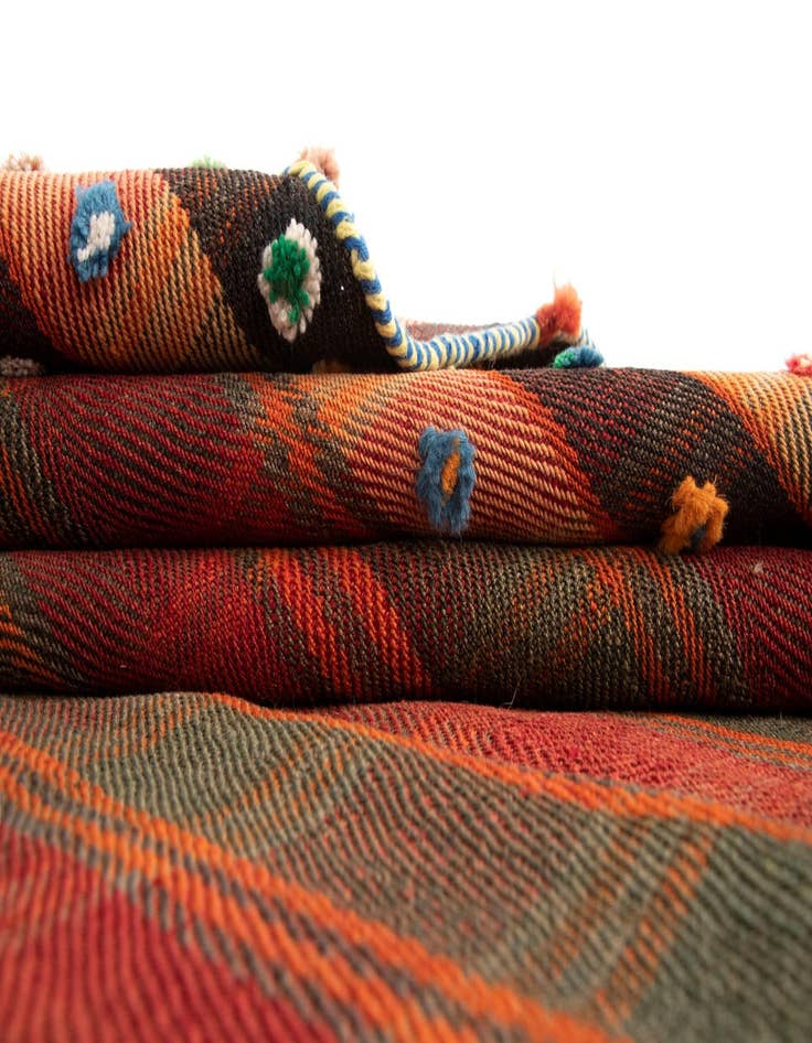 Detail image of  4' 6 x 8' 9 Jajim Wool Runner Rug