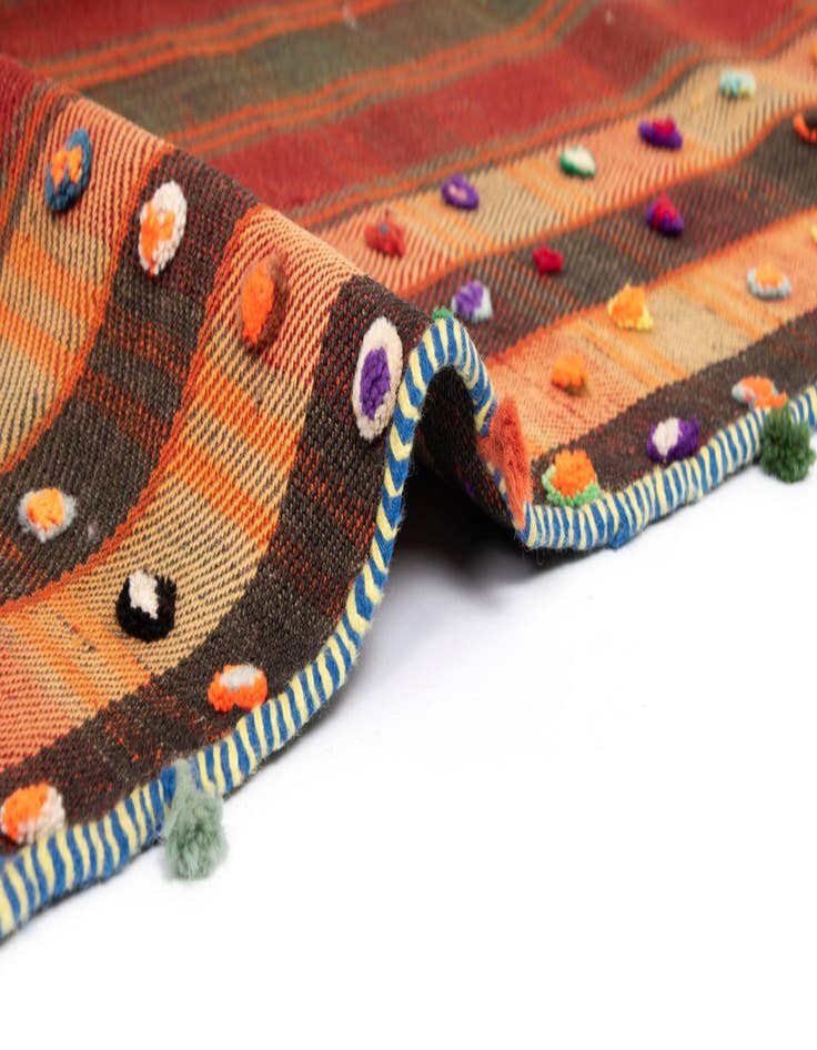 Detail image of  4' 6 x 8' 9 Jajim Wool Runner Rug