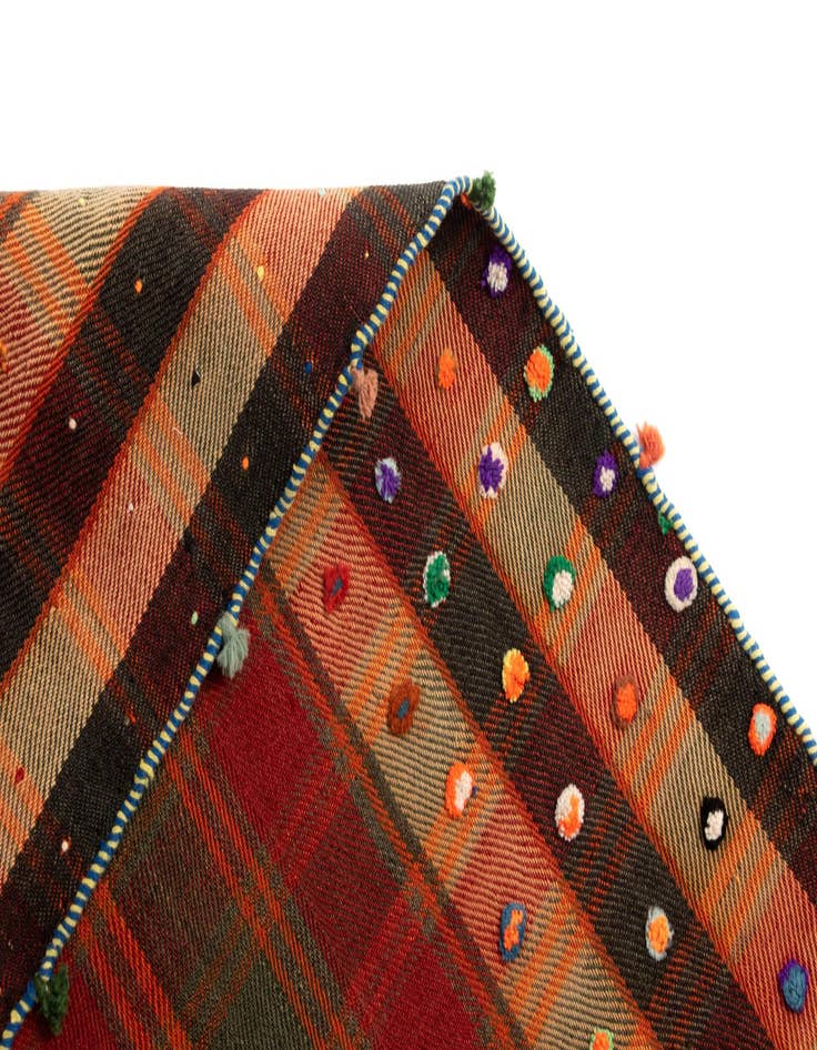 Detail image of  4' 6 x 8' 9 Jajim Wool Runner Rug