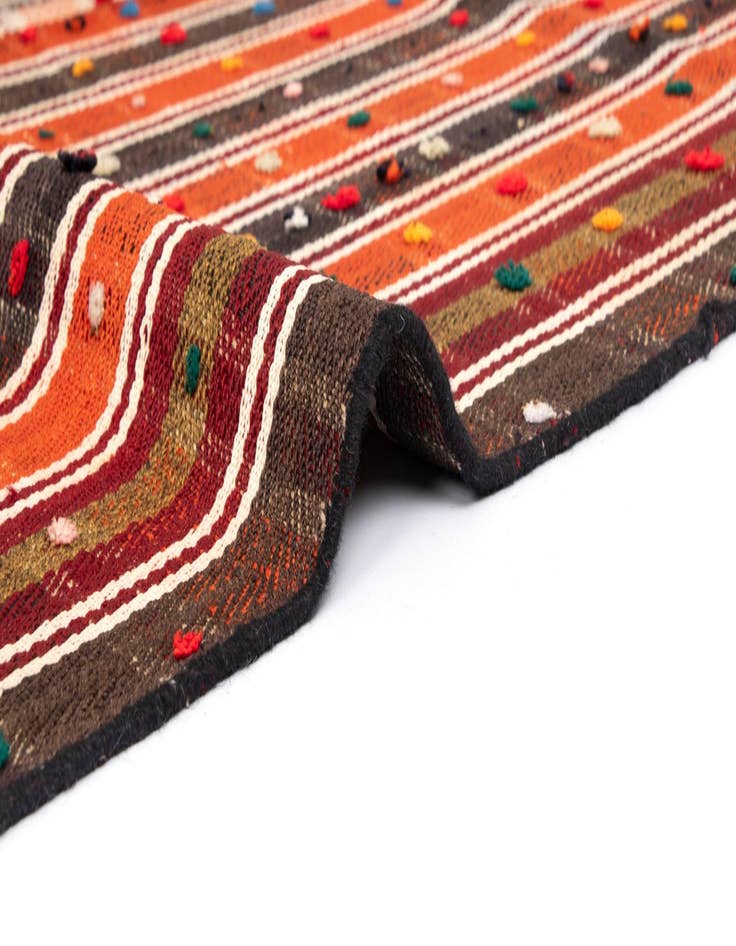 Detail image of  4' 8 x 9' Jajim Wool Runner Rug