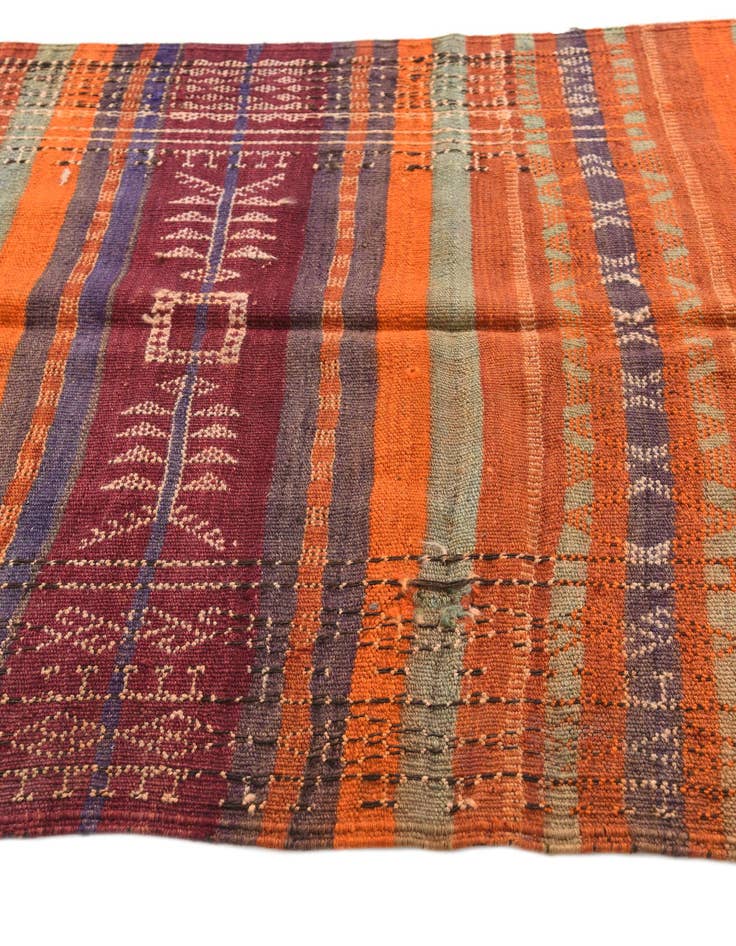 Detail image of  3' 9 x 9' 10  Hand Woven Kilim Fars Wool Runner Rug