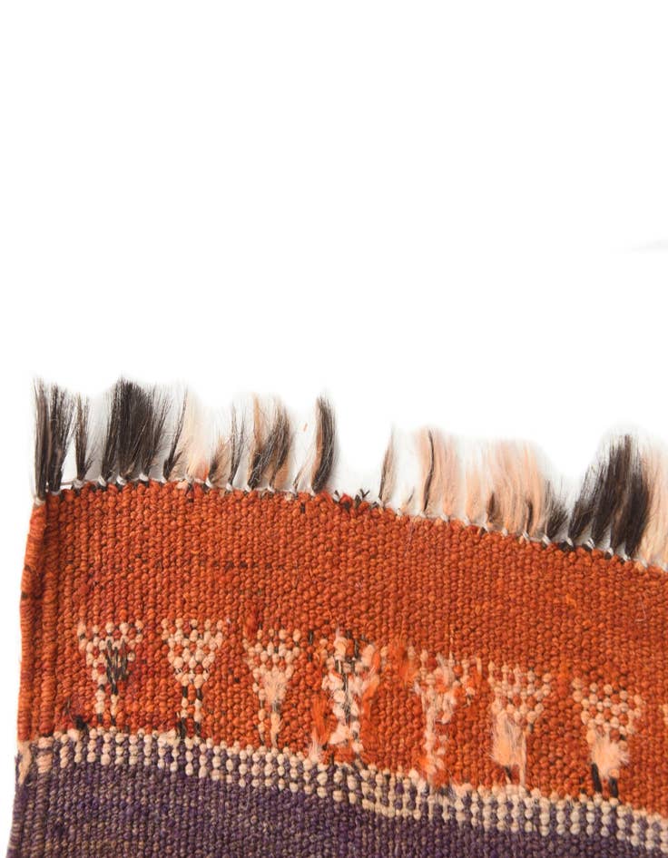 Detail image of  3' 9 x 9' 10  Hand Woven Kilim Fars Wool Runner Rug