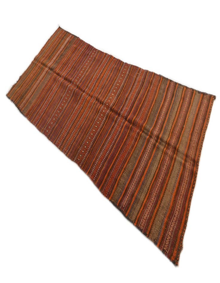 Detail image of  3' 2 x 7' 6  Hand Woven Kilim Fars Wool Runner Rug