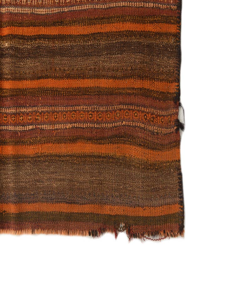 Detail image of  3' 2 x 7' 6  Hand Woven Kilim Fars Wool Runner Rug