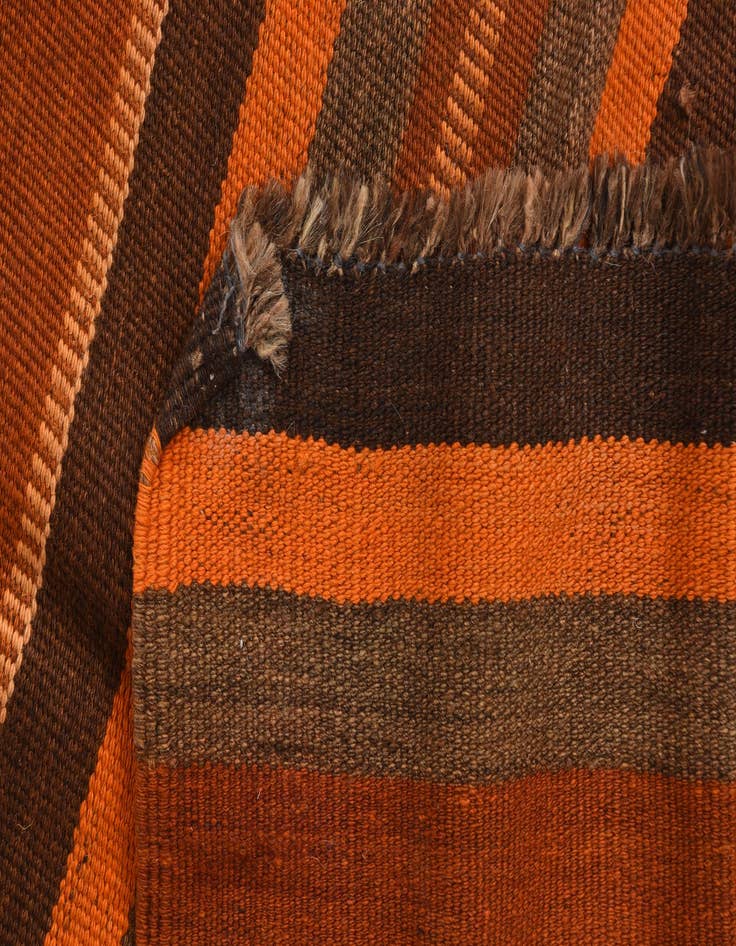 Detail image of  3' 8 x 11'  Hand Woven Kilim Fars Wool Runner Rug