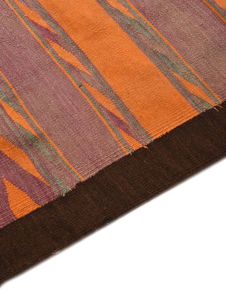 Detail image of  5' 3 x 14' 4  Hand Woven Kilim Fars Wool Runner Rug