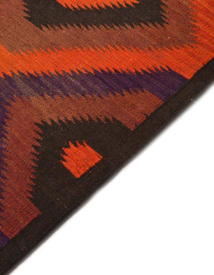 Detail image of  4' x 12'  Hand Woven Kilim Fars Wool Runner Rug