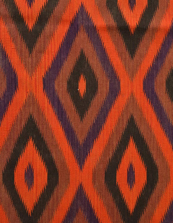 Detail image of  4' x 12'  Hand Woven Kilim Fars Wool Runner Rug