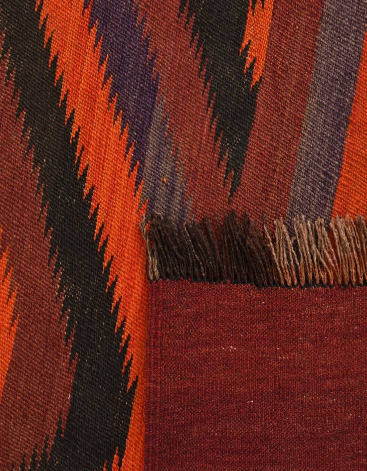 Detail image of  4' x 12'  Hand Woven Kilim Fars Wool Runner Rug