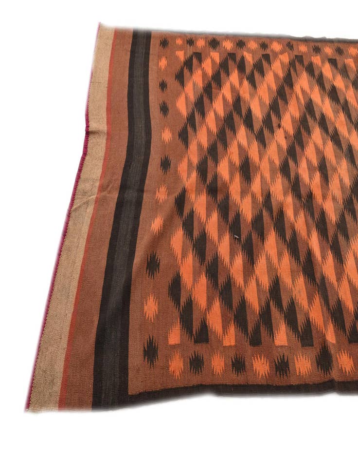 Detail image of  4' 7 x 15' 8  Hand Woven Kilim Fars Wool Runner Rug