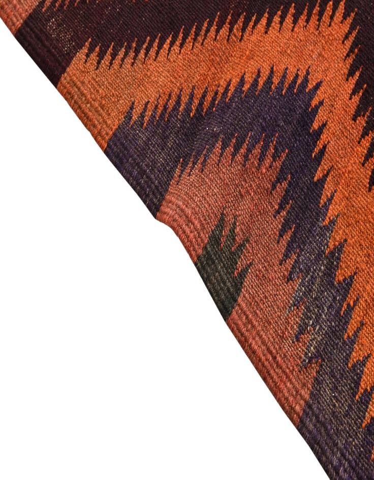 Detail image of  4' 1 x 12' 4  Hand Woven Kilim Fars Wool Runner Rug