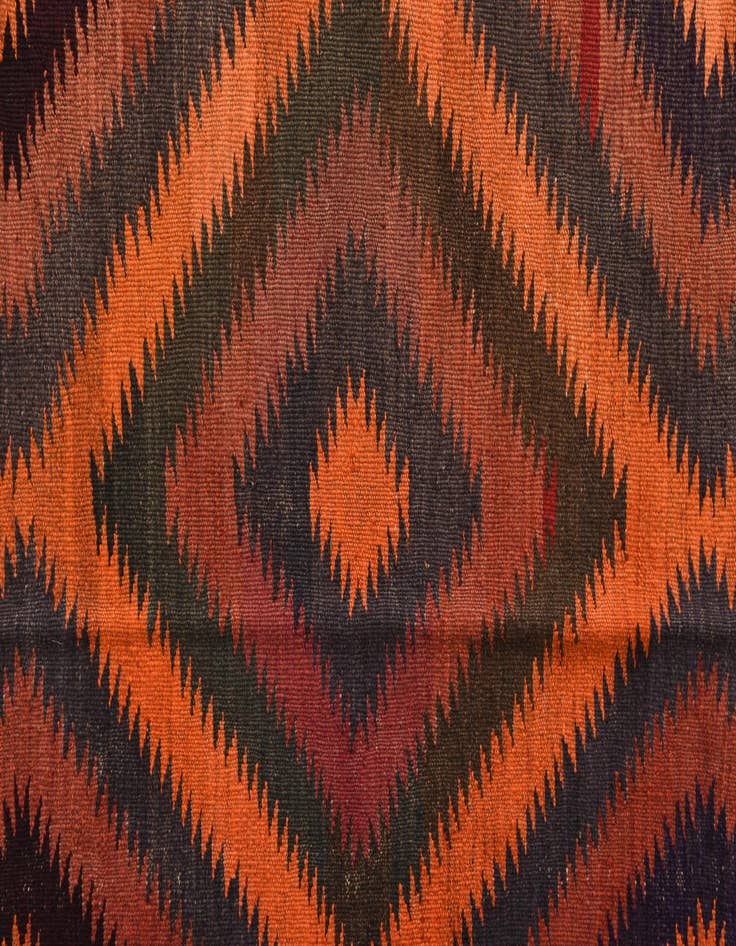 Detail image of  4' 1 x 12' 4  Hand Woven Kilim Fars Wool Runner Rug