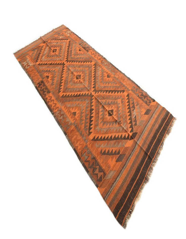 Detail image of  4' 8 x 10' 3  Hand Woven Kilim Fars Wool Runner Rug