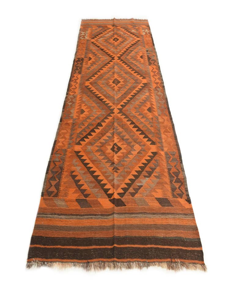 Detail image of  4' 8 x 10' 3  Hand Woven Kilim Fars Wool Runner Rug