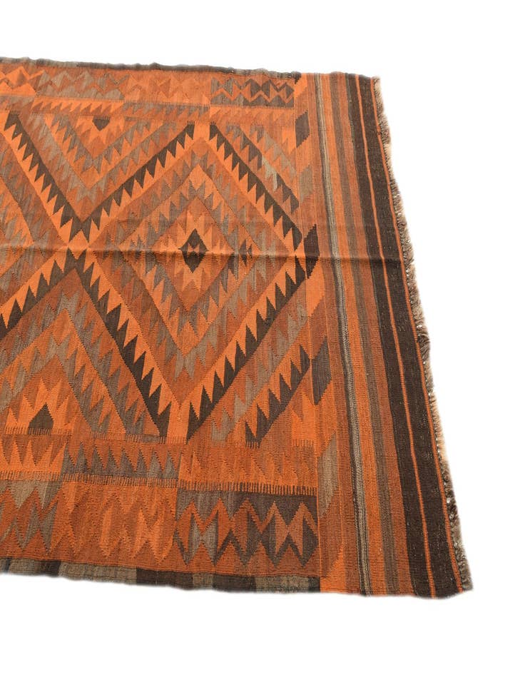 Detail image of  4' 8 x 10' 3  Hand Woven Kilim Fars Wool Runner Rug