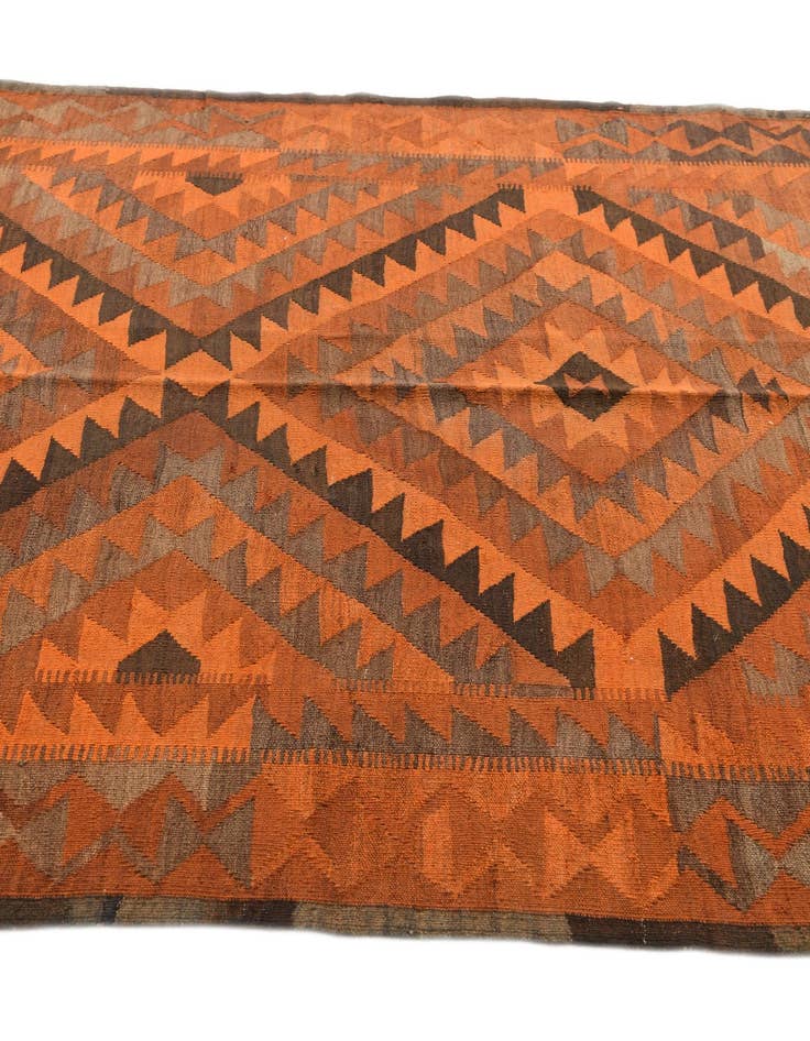 Detail image of  4' 8 x 10' 3  Hand Woven Kilim Fars Wool Runner Rug