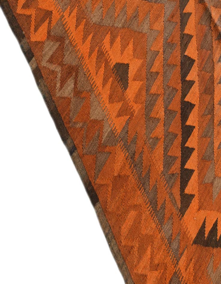 Detail image of  4' 8 x 10' 3  Hand Woven Kilim Fars Wool Runner Rug