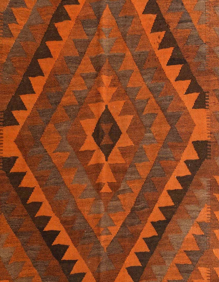 Detail image of  4' 8 x 10' 3  Hand Woven Kilim Fars Wool Runner Rug