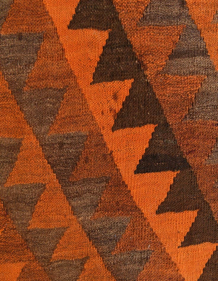 Detail image of  4' 8 x 10' 3  Hand Woven Kilim Fars Wool Runner Rug