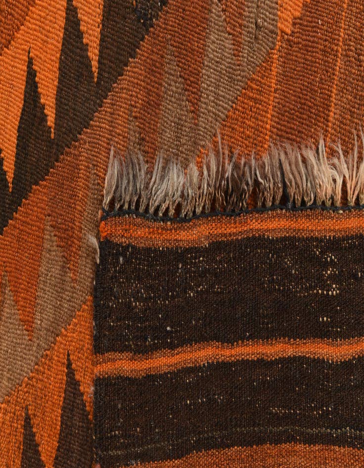 Detail image of  4' 8 x 10' 3  Hand Woven Kilim Fars Wool Runner Rug