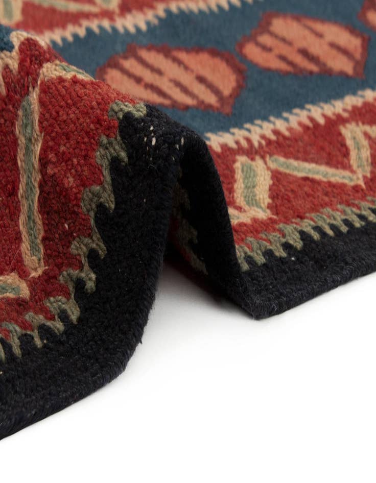 Detail image of  4' 6 x 11' 7 Kilim Wool Runner Rug