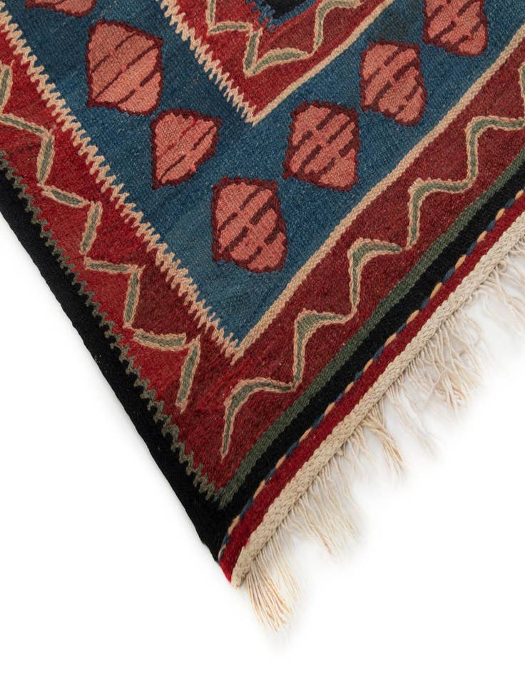 Detail image of  4' 6 x 11' 7 Kilim Wool Runner Rug