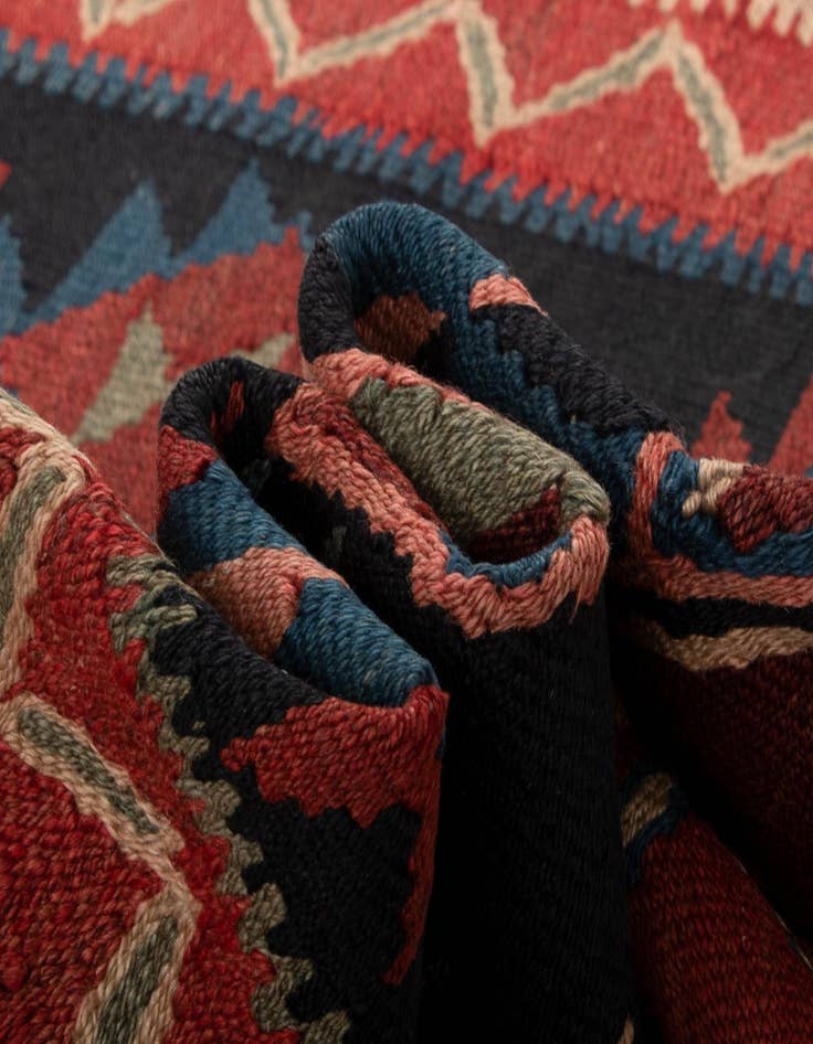 Detail image of  4' 6 x 11' 7 Kilim Wool Runner Rug