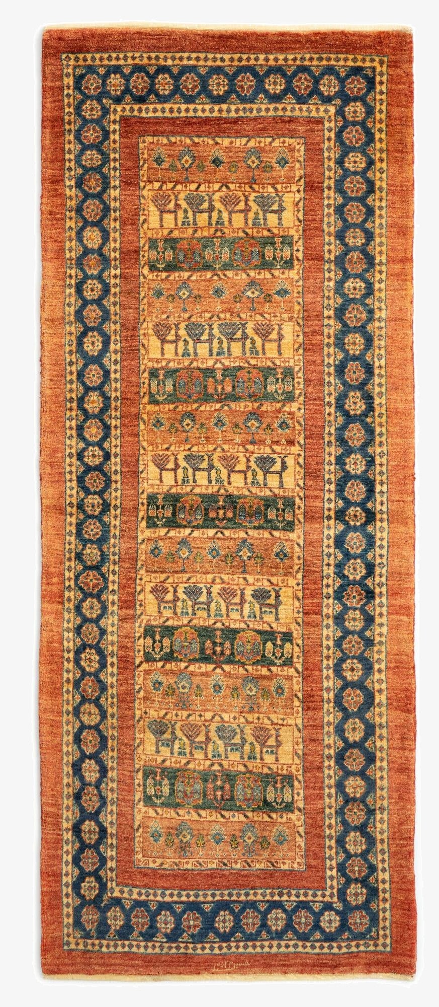  2' 8 x 6' 8 Luribaft Wool Runner Rug