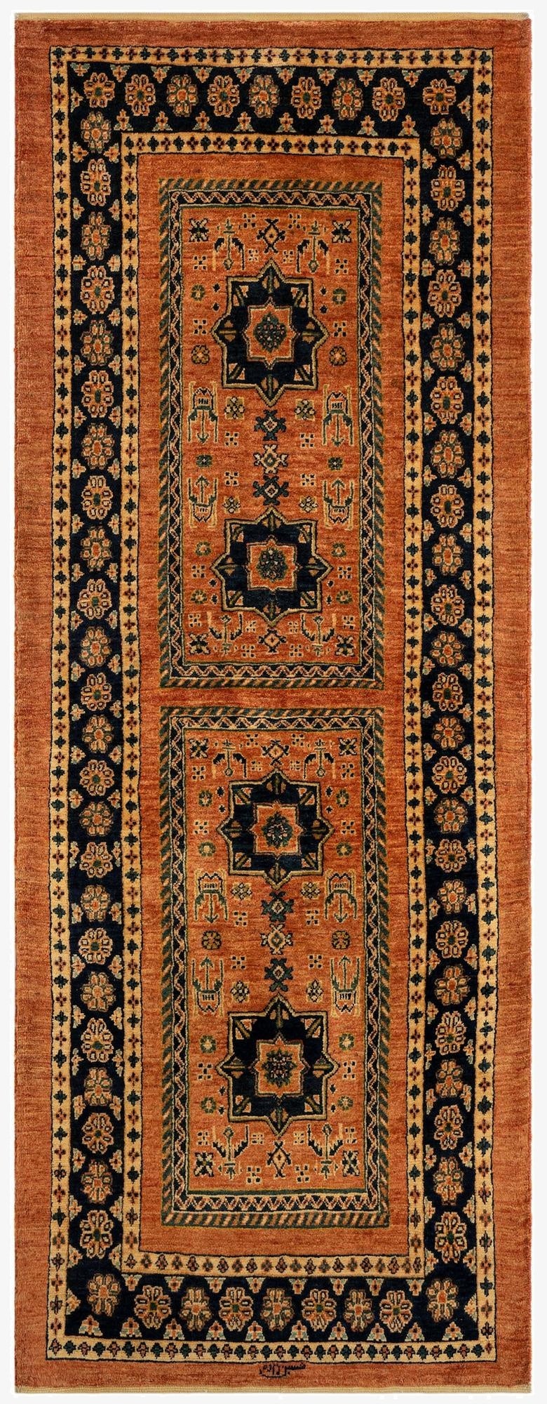  2' 8 x 7' 1 Luribaft Wool Runner Rug