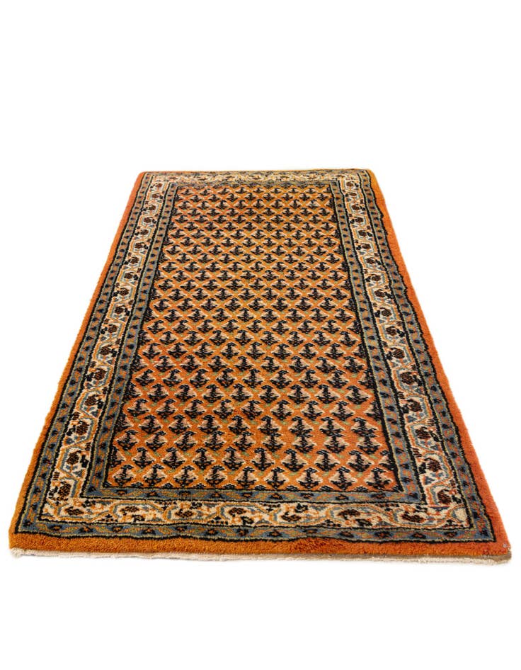 Detail image of  2' 4 x 4' 7  Hand Knotted Mir Wool Runner Rug