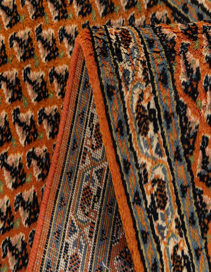 Detail image of  2' 4 x 4' 7  Hand Knotted Mir Wool Runner Rug