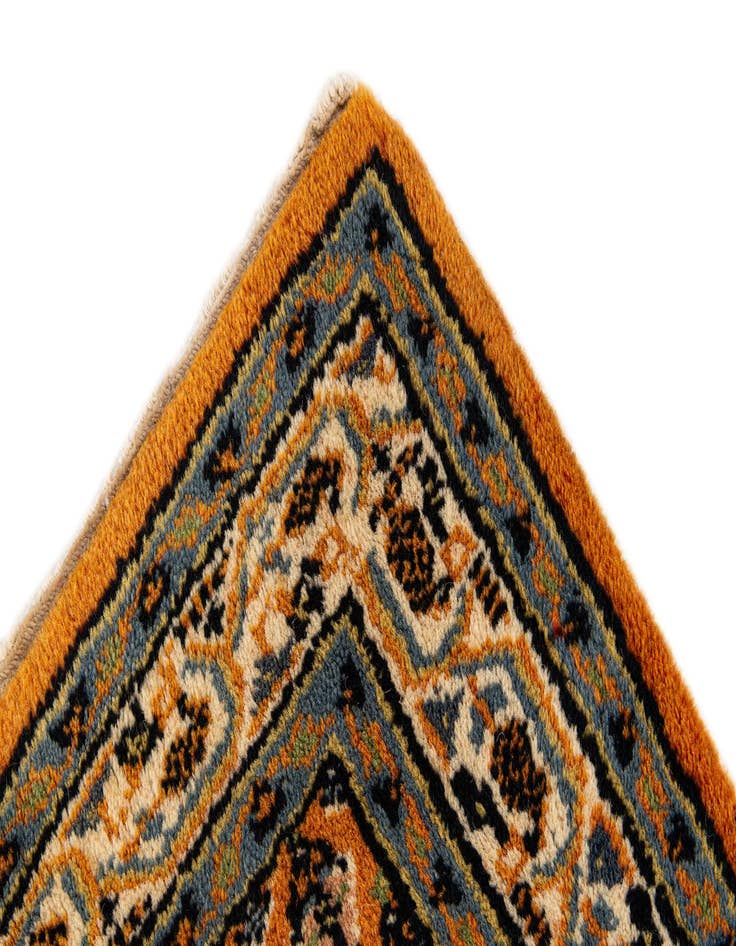 Detail image of  2' 4 x 4' 7  Hand Knotted Mir Wool Runner Rug