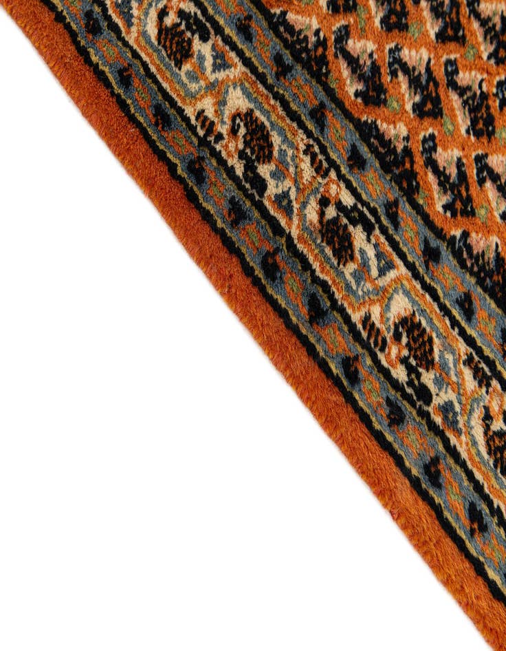 Detail image of  2' 4 x 4' 7  Hand Knotted Mir Wool Runner Rug