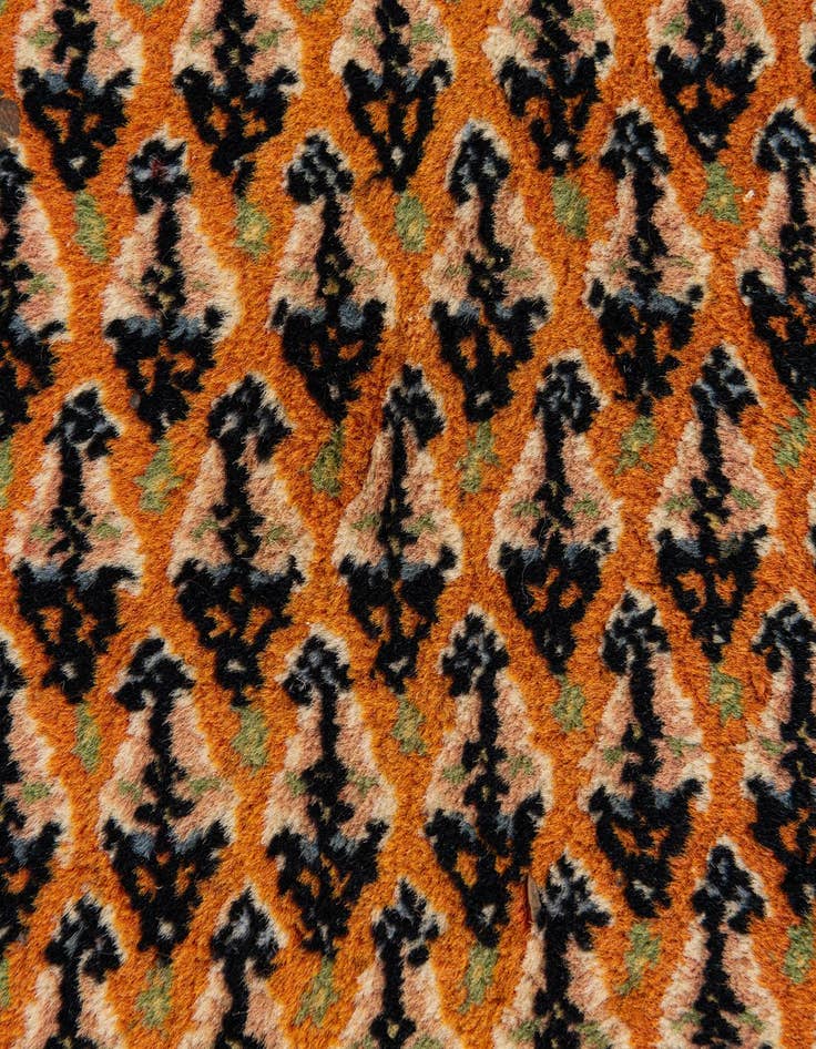 Detail image of  2' 4 x 4' 7  Hand Knotted Mir Wool Runner Rug
